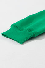 Load image into Gallery viewer, Green LUCKY Aphabet Chenille Embroidered Pullover Sweatshirt