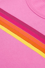 Load image into Gallery viewer, Bonbon Striped Accent Pullover and Shorts Two Piece Casual Set