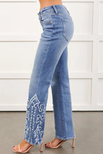 Load image into Gallery viewer, Ashleigh Blue Embroidered Western Print Flare Leg Full Length Jeans