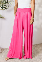 Cargar imagen en el visor de la galería, Double Take Full Size Smocked Wide Waistband Wide Leg Pants