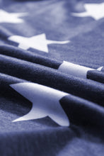 Load image into Gallery viewer, Fiery Red Stars and Stripes Print Drawstring Hooded T Shirt