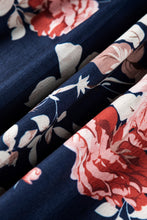 Load image into Gallery viewer, Blue Ruffle Off Shoulder Flounce Sleeve Floral Blouse