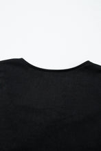 Load image into Gallery viewer, Black Cowl Neck Bat Sleeve T Shirt