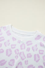 Load image into Gallery viewer, Pink Leopard Animal Print Pullover and Shorts Loungewear