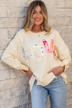Load image into Gallery viewer, Apricot LOVE PATCH Graphic Oversized Sweatshirt
