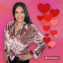 Load image into Gallery viewer, Velvet Crush Button Up Long Sleeve Top