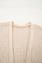 Cargar imagen en el visor de la galería, Parchment Color Block Crochet Open Front Plus Size Cardigan