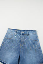 Cargar imagen en el visor de la galería, Ashleigh Blue Rhinestone Embellished Denim Shorts