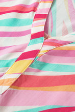 Load image into Gallery viewer, White Abstract Print Short Sleeve Notched Neck Plus Size Top