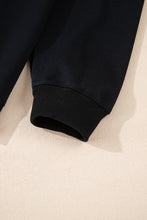 Load image into Gallery viewer, Black Rainbow Raglan Sleeve Crew Neck Plus Size Sweatshirt