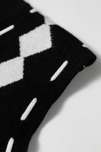 Load image into Gallery viewer, Black Western Horse Geometric Print Mock Neck Sweater Vest