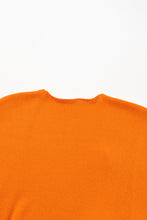 Cargar imagen en el visor de la galería, Orange Floral Print Knitted Open Front Loose Cardigan