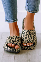 Cargar imagen en el visor de la galería, Leopard Print Thick Sole Slip On Slippers