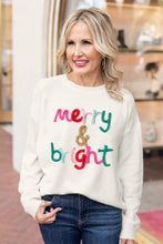 Load image into Gallery viewer, Black Holly Jolly Round Neck Casual Sweater