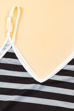 Load image into Gallery viewer, Multicolour Mixed Stripes Spaghetti Straps V Neck Maxi Dress