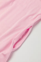 Cargar imagen en el visor de la galería, Pink V Neck Hidden Pocket Splits Maxi T-shirt Dress