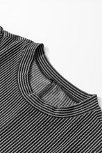 Load image into Gallery viewer, Black Textured Ruffled Flutter Sleeve Mini Dress