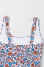 Cargar imagen en el visor de la galería, Pink Drawstring Ruched Floral Swim Dress