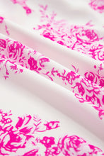 Cargar imagen en el visor de la galería, Rose Boho Floral High Waist Ruffle Split Maxi Skirt