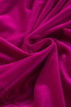 Load image into Gallery viewer, Rose Red Shirred V Neck Tiered Ruffled Velvet Plus Size Maxi Dress