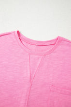 Cargar imagen en el visor de la galería, Sachet Pink Loose Fit Half Sleeve T Shirt and High Waist Skirt Set