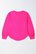 Cargar imagen en el visor de la galería, Light Green Colorblock Striped Drop Shoulder Loose Top