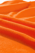 Cargar imagen en el visor de la galería, Orange Floral Print Knitted Open Front Loose Cardigan