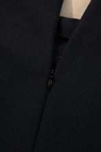 Load image into Gallery viewer, Black Contrast Bowknot Applique Crew Neck Sleeveless Mini Dress