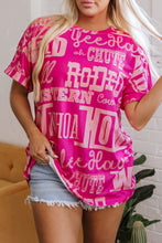 Cargar imagen en el visor de la galería, Rose Howdy Cowboy Letter Printed Western Fashion Tee