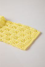 Load image into Gallery viewer, Yellow Pointelle Knit V Neck Sweater Cardigan