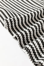 Load image into Gallery viewer, Black Stripe Round Neck Drop Shoulder Long Sleeve Top