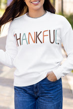 Load image into Gallery viewer, White Thankful Ivory Embroidered Sweater