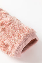 Cargar imagen en el visor de la galería, Light Pink Textured Leopard Fleece Loose Two Piece Lounge Set