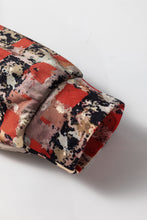 Load image into Gallery viewer, Brown Leopard Plaid Bleached Print Kangaroo Pocket Hoodie