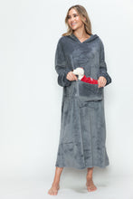 Load image into Gallery viewer, Double Take Full Size Pocketed Hooded Midi Lounge Dress