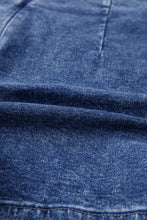 Cargar imagen en el visor de la galería, Sail Blue Acid Wash Asymmetric Twisted Wrapped Zipped Denim Skort