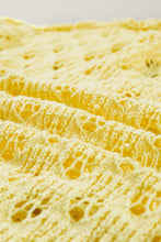 Load image into Gallery viewer, Yellow Pointelle Knit V Neck Sweater Cardigan