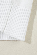 Load image into Gallery viewer, White Touchdown Tinsel Puff Short Sleeve Crew Neck Sweater