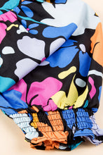 Load image into Gallery viewer, Blue Collared Split Neck Floral Flared Dress