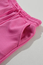 Load image into Gallery viewer, Gray 2pcs Solid Textured Drawstring Shorts Set