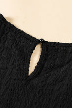 Load image into Gallery viewer, Black Guipure Lace Crochet Keyhole Back Tank Top