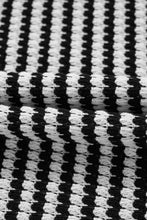 Load image into Gallery viewer, Black Stripe Drop Shoulder Puff Long Sleeve O Neck Plus Size T Shirt