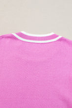 Load image into Gallery viewer, Bonbon Edge Piping Ruffled Sleeve Round Neck Knit Top