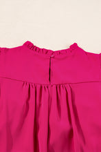 Cargar imagen en el visor de la galería, Rose Red Smocked Ruffle Sleeve Blouse