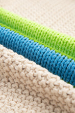 Cargar imagen en el visor de la galería, Parchment Color Block Crochet Open Front Plus Size Cardigan