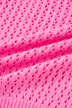 Load image into Gallery viewer, Sachet Pink Sweet Bow Decor Hollow Out Knitted Drop Shoulder Sweater
