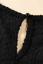 Load image into Gallery viewer, Black Guipure Lace Crochet Keyhole Back Tank Top
