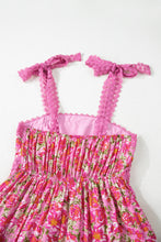 Load image into Gallery viewer, Rose Floral Lace Tied Strap Empire Waist Maxi Dress