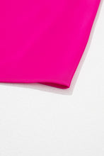 Cargar imagen en el visor de la galería, Bright Pink Pleated Mock Neck Frilled Trim Sleeveless Top