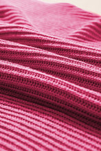 Load image into Gallery viewer, Rose Red Short Sleeve Side Slit Oversized Sweater